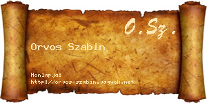 Orvos Szabin névjegykártya